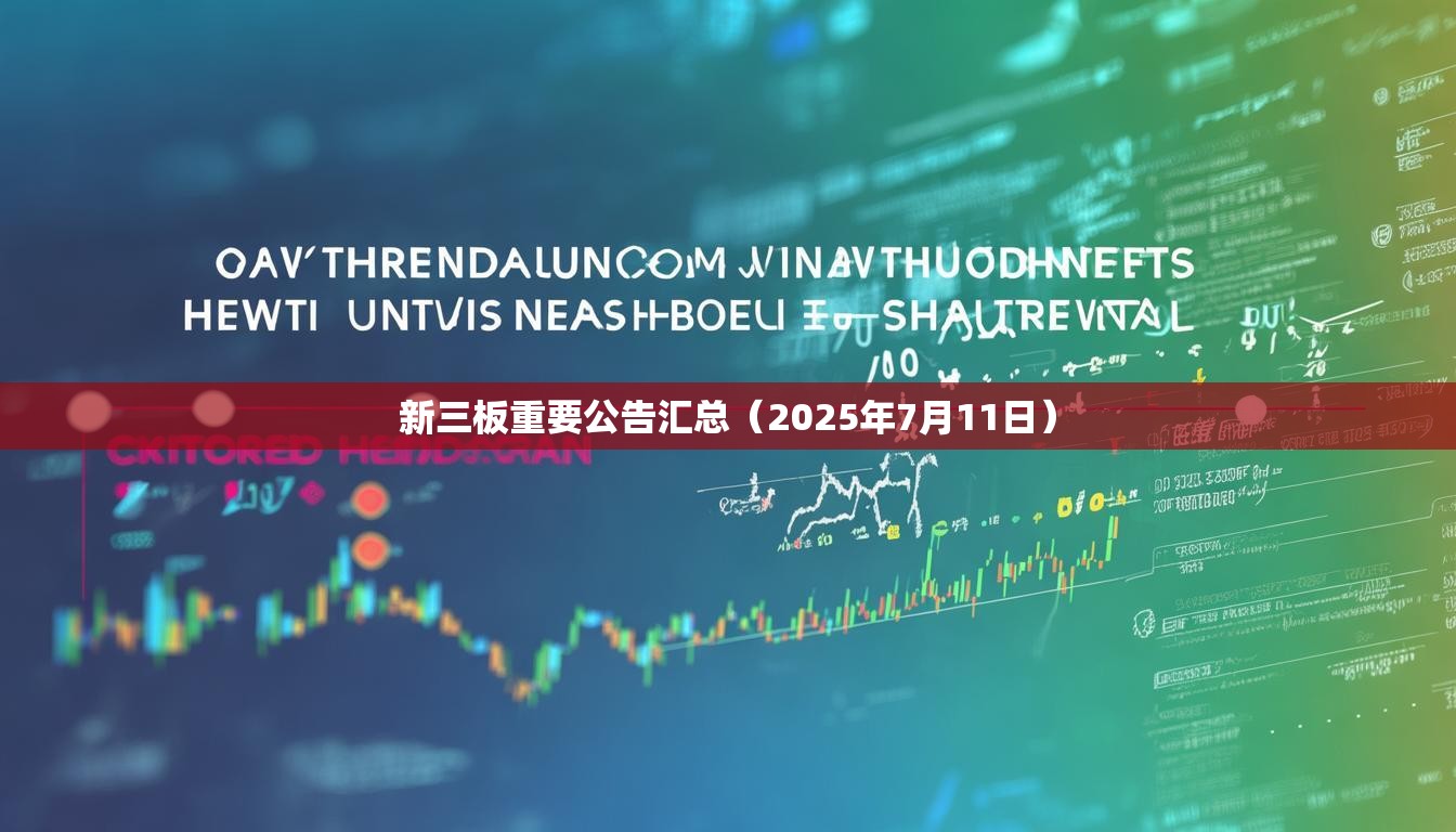 新三板重要公告汇总（2025年7月11日）